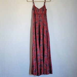 ASOS Pleated, spaghetti straps, deep v-back maxi dress